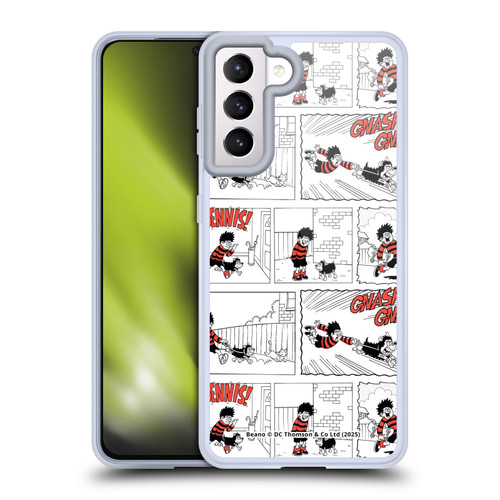 Beano Bananaman Patterns Dennis Gnasher Soft Gel Case for Samsung Galaxy S21 5G & MagSafe