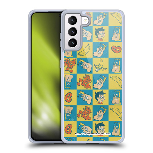 Beano Bananaman Patterns Classic Soft Gel Case for Samsung Galaxy S21+ 5G & MagSafe