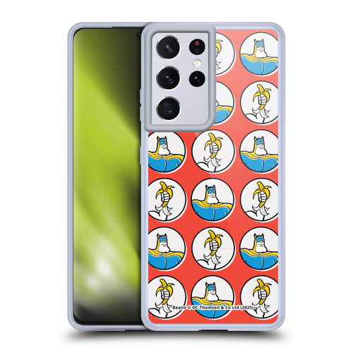 Beano Bananaman Patterns Red Circles Soft Gel Case for Samsung Galaxy S21 Ultra 5G & MagSafe