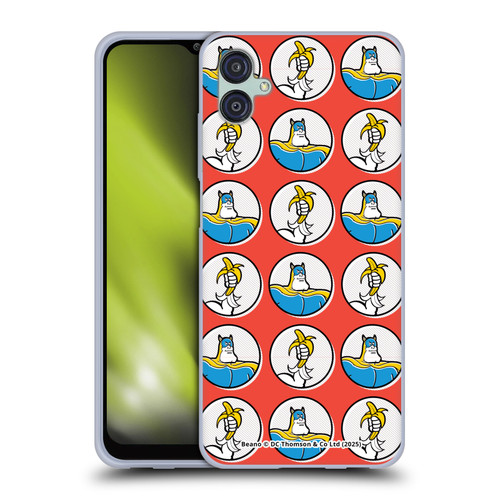 Beano Bananaman Patterns Red Circles Soft Gel Case for Samsung Galaxy M04 5G / A04e