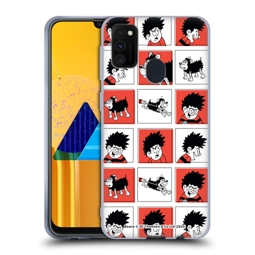 Beano Bananaman Patterns Dennis Soft Gel Case for Samsung Galaxy M30s (2019)/M21 (2020)