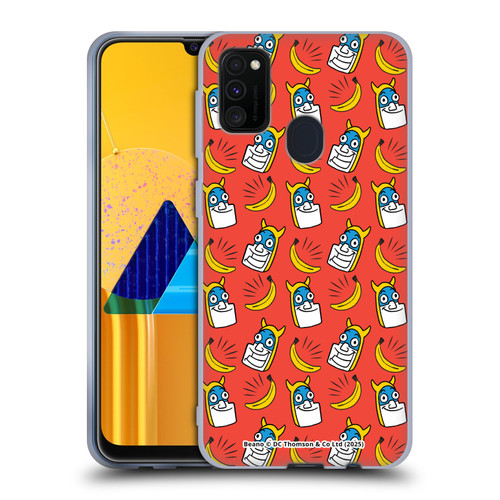 Beano Bananaman Patterns Head Soft Gel Case for Samsung Galaxy M30s (2019)/M21 (2020)