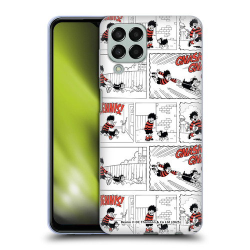 Beano Bananaman Patterns Dennis Gnasher Soft Gel Case for Samsung Galaxy M33 (2022)