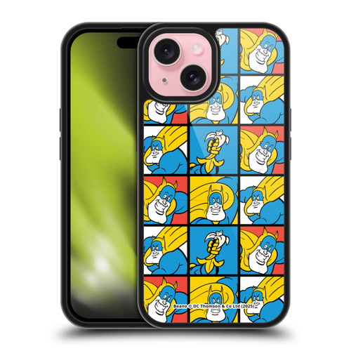 Beano Bananaman Patterns Squares Gel Armour Case For Apple iPhone 15