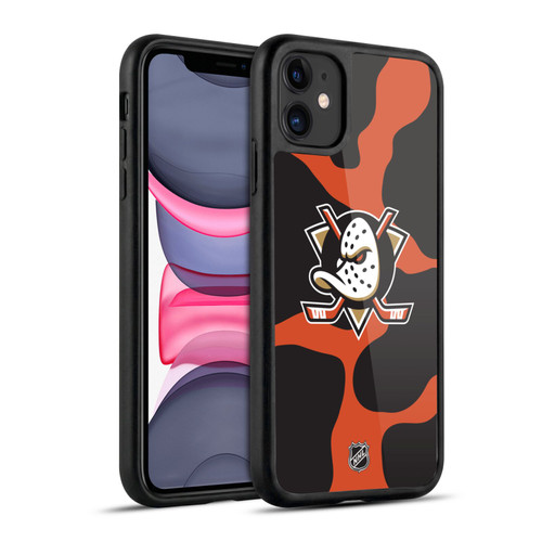 NHL Anaheim Ducks Cow Pattern Gel Armour Case For Apple iPhone 11