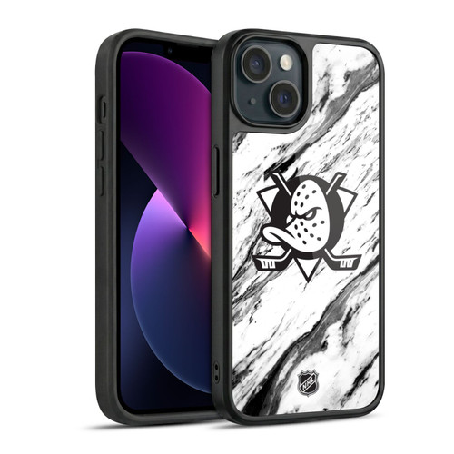 NHL Anaheim Ducks Marble Gel Armour Case For Apple iPhone 13