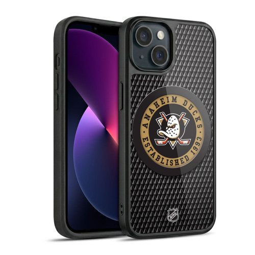 NHL Anaheim Ducks Puck Texture Gel Armour Case For Apple iPhone 13