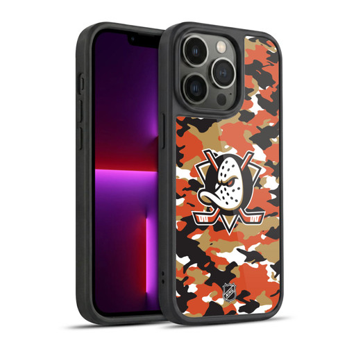 NHL Anaheim Ducks Camouflage Gel Armour Case For Apple iPhone 13 Pro