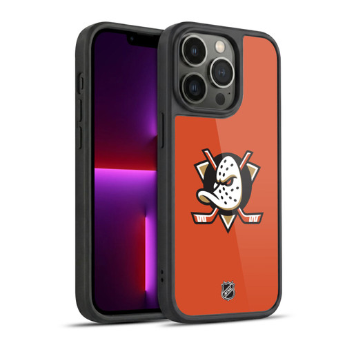 NHL Anaheim Ducks Plain Gel Armour Case For Apple iPhone 13 Pro