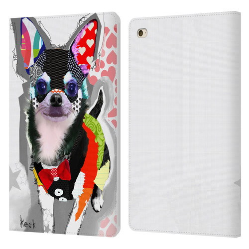 Michel Keck Dogs 3 Chihuahua Leather Book Wallet Case Cover For Apple iPad mini 4