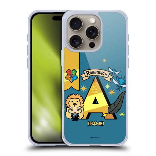 Custom Customised Personalised Harry Potter Deathly Hallows L Name Ravenclaw Soft Gel Case for Apple iPhone 16 Pro