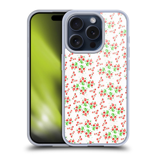 Grace Illustration Lovely Floral Rose Bushes Soft Gel Case for Apple iPhone 15 Pro & MagSafe