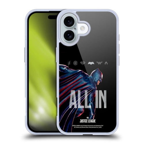 Justice League Movie Posters Batman Soft Gel Case for Apple iPhone 16 & MagSafe