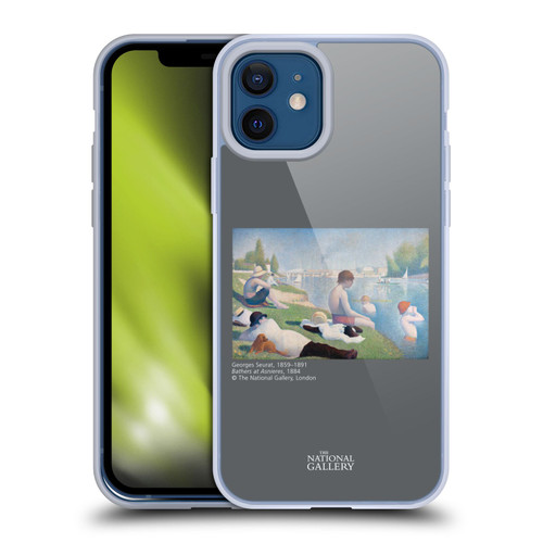 The National Gallery People Bathers At Asnieres Soft Gel Case for Apple iPhone 12 / iPhone 12 Pro & MagSafe