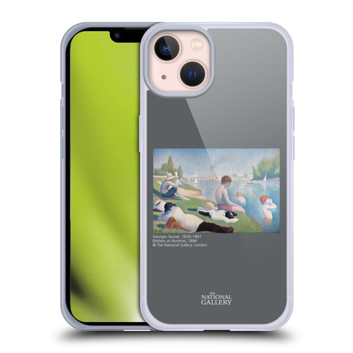 The National Gallery People Bathers At Asnieres Soft Gel Case for Apple iPhone 13