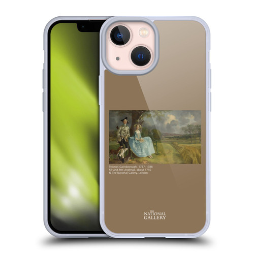 The National Gallery People Gainsborough Mr and Mrs Andrews Soft Gel Case for Apple iPhone 13 Mini & MagSafe