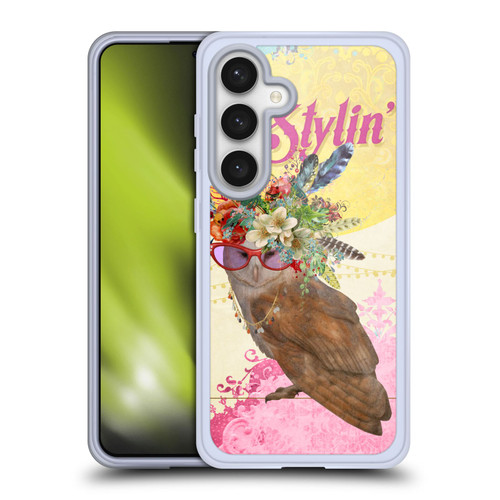 Duirwaigh Boho Animals Owl Soft Gel Case for Samsung Galaxy S24 5G & MagSafe