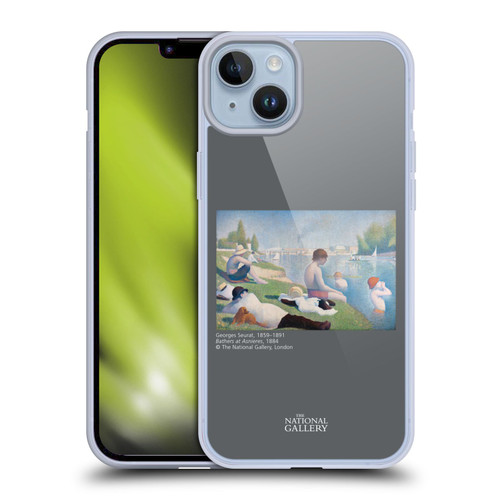 The National Gallery People Bathers At Asnieres Soft Gel Case for Apple iPhone 14 Plus & MagSafe