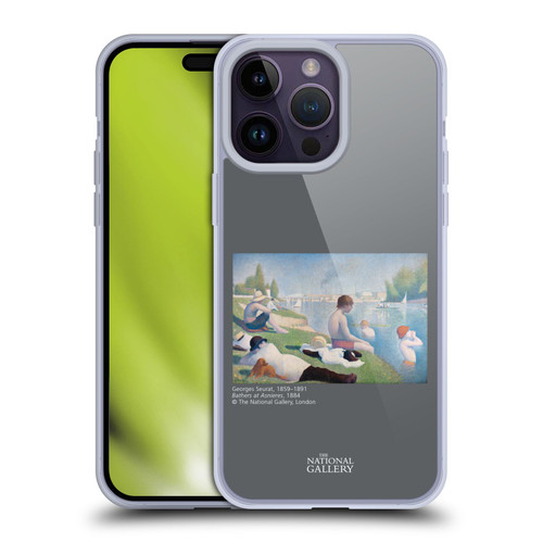 The National Gallery People Bathers At Asnieres Soft Gel Case for Apple iPhone 14 Pro Max & MagSafe