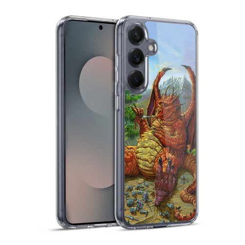 Ed Beard Jr Dragons Lunch With A Toothpick Soft Gel Case for Samsung Galaxy S25+ & MagSafe