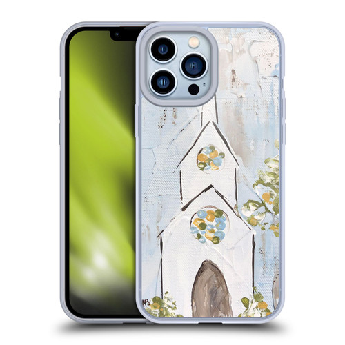 Haley Bush Church Painting White Soft Gel Case for Apple iPhone 13 Pro Max & MagSafe