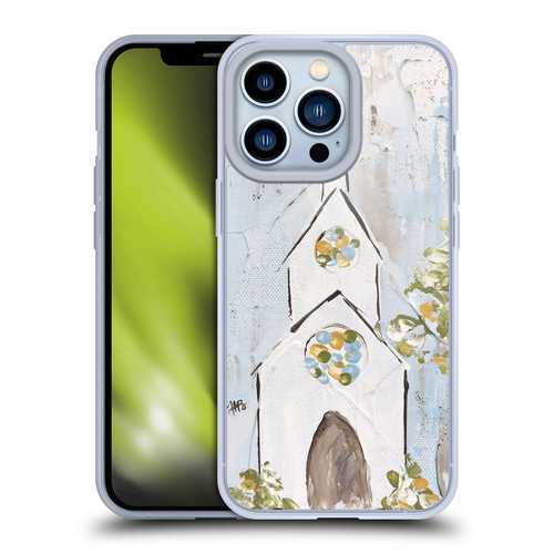 Haley Bush Church Painting White Soft Gel Case for Apple iPhone 13 Pro & MagSafe
