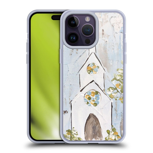 Haley Bush Church Painting White Soft Gel Case for Apple iPhone 14 Pro Max & MagSafe