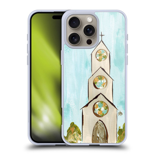 Haley Bush Church Painting Gray Soft Gel Case for Apple iPhone 16 Pro Max & MagSafe