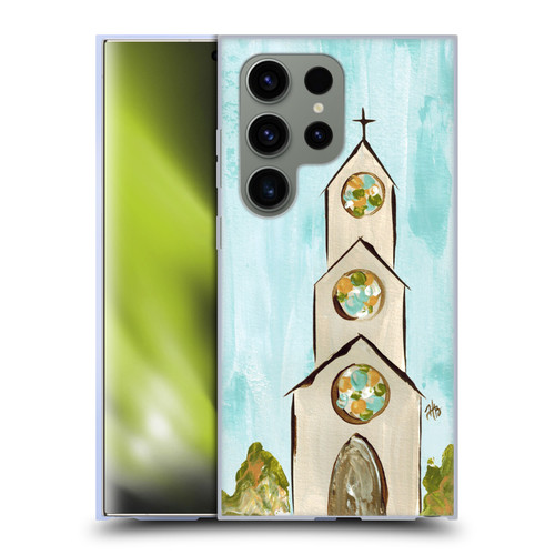 Haley Bush Church Painting Gray Soft Gel Case for Samsung Galaxy S24 Ultra 5G & MagSafe