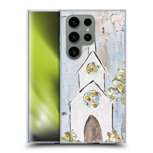 Haley Bush Church Painting White Soft Gel Case for Samsung Galaxy S24 Ultra 5G & MagSafe