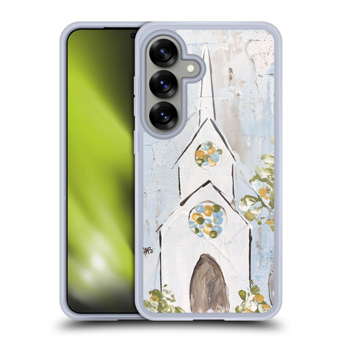 Haley Bush Church Painting White Soft Gel Case for Samsung Galaxy S25 & MagSafe