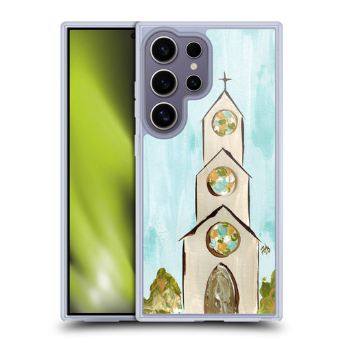 Haley Bush Church Painting Gray Soft Gel Case for Samsung Galaxy S25 Ultra & MagSafe