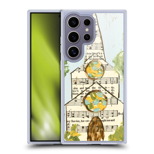 Haley Bush Church Painting Hymnal Page Soft Gel Case for Samsung Galaxy S25 Ultra & MagSafe