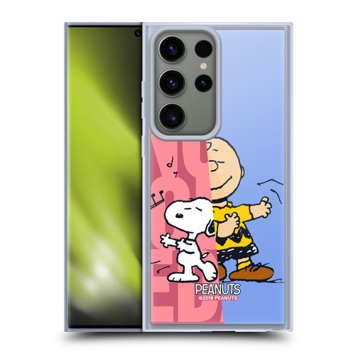 Peanuts Halfs And Laughs Snoopy & Charlie Soft Gel Case for Samsung Galaxy S23 Ultra 5G & MagSafe