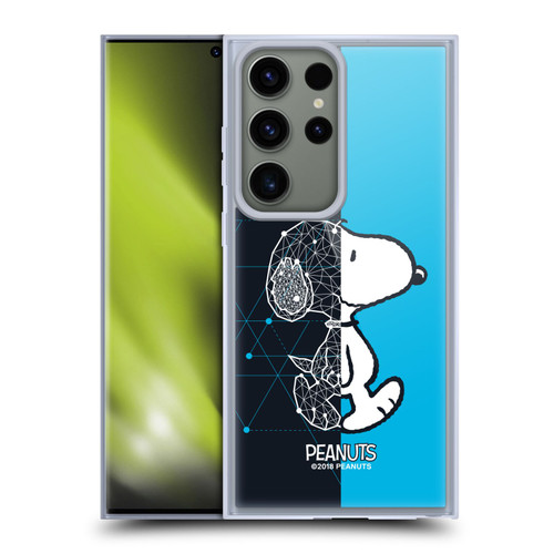 Peanuts Halfs And Laughs Snoopy Geometric Soft Gel Case for Samsung Galaxy S23 Ultra 5G & MagSafe