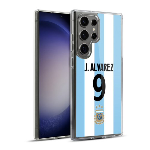 Argentina National Football Team 2024/25 Player Home Kit 1st Group Julián Álvarez Soft Gel Case for Samsung Galaxy S23 Ultra 5G & MagSafe