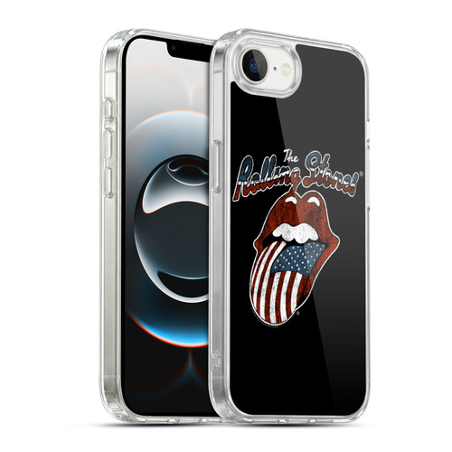 The Rolling Stones Key Art US Flag Tongue Soft Gel Case for Apple iPhone 16e / Apple iPhone 17e & MagSafe