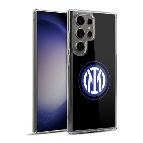 Fc Internazionale Milano Badge Logo On Black Soft Gel Case for Samsung Galaxy S23 Ultra 5G & MagSafe