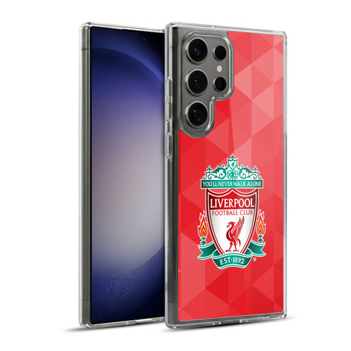 Liverpool Football Club Crest 1 Red Geometric 1 Soft Gel Case for Samsung Galaxy S23 Ultra 5G & MagSafe