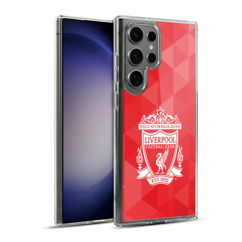 Liverpool Football Club Crest 1 Red Geometric 2 Soft Gel Case for Samsung Galaxy S23 Ultra 5G & MagSafe