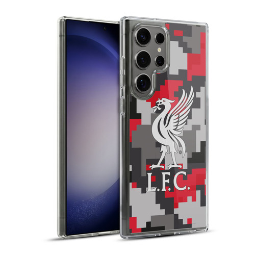Liverpool Football Club Digital Camouflage Club Colours Soft Gel Case for Samsung Galaxy S23 Ultra 5G & MagSafe