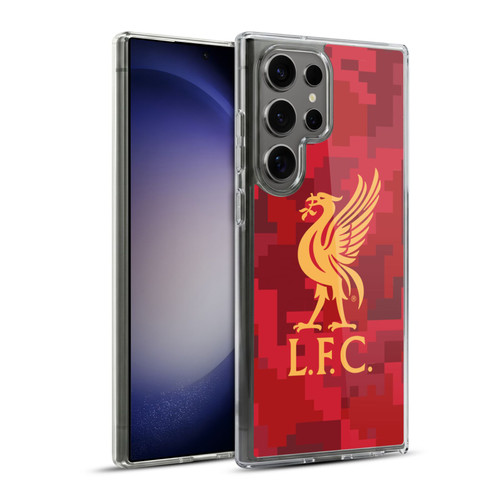 Liverpool Football Club Digital Camouflage Home Red Soft Gel Case for Samsung Galaxy S23 Ultra 5G & MagSafe