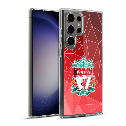 Liverpool Football Club Crest & Liverbird 2 Geometric Soft Gel Case for Samsung Galaxy S23 Ultra 5G & MagSafe