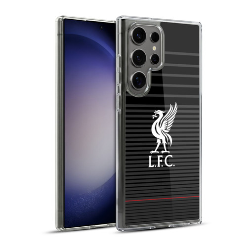 Liverpool Football Club Liver Bird White On Black Kit Soft Gel Case for Samsung Galaxy S23 Ultra 5G & MagSafe