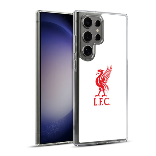 Liverpool Football Club Liver Bird Red Logo On White Soft Gel Case for Samsung Galaxy S23 Ultra 5G & MagSafe