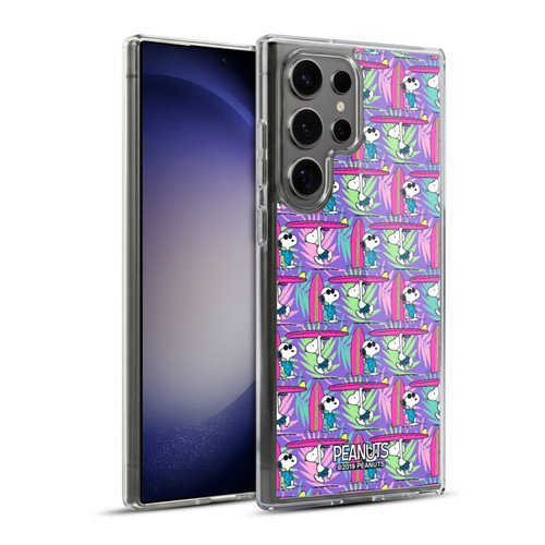 Peanuts Snoopy Aloha Disco Surf Pattern Soft Gel Case for Samsung Galaxy S23 Ultra 5G & MagSafe