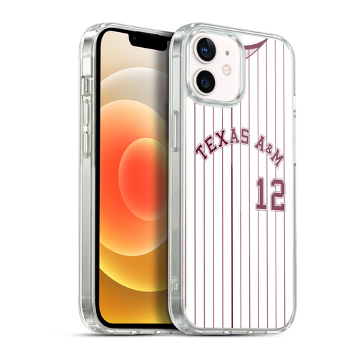Texas A&M University TAMU Texas A&m University Baseball Jersey Soft Gel Case for Apple iPhone 12 / iPhone 12 Pro & MagSafe