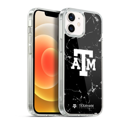 Texas A&M University TAMU Texas A&m University B&W Marble Soft Gel Case for Apple iPhone 12 / iPhone 12 Pro & MagSafe