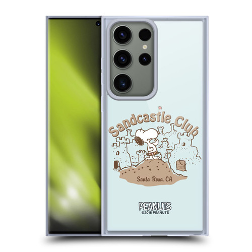 Peanuts Beach Snoopy Sand Castle Soft Gel Case for Samsung Galaxy S23 Ultra 5G & MagSafe