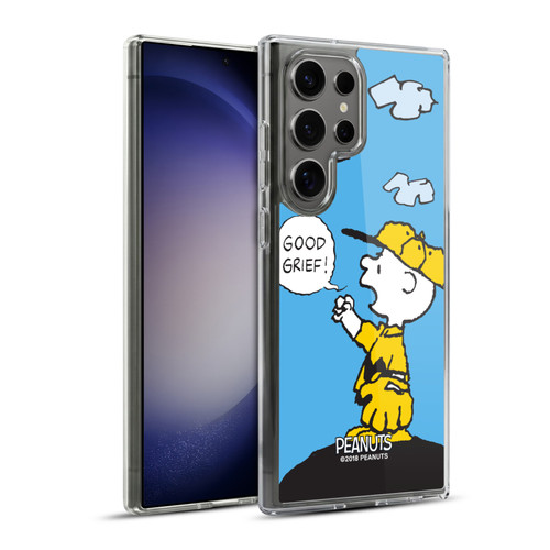 Peanuts Charlie Brown Good Grief Soft Gel Case for Samsung Galaxy S23 Ultra 5G & MagSafe